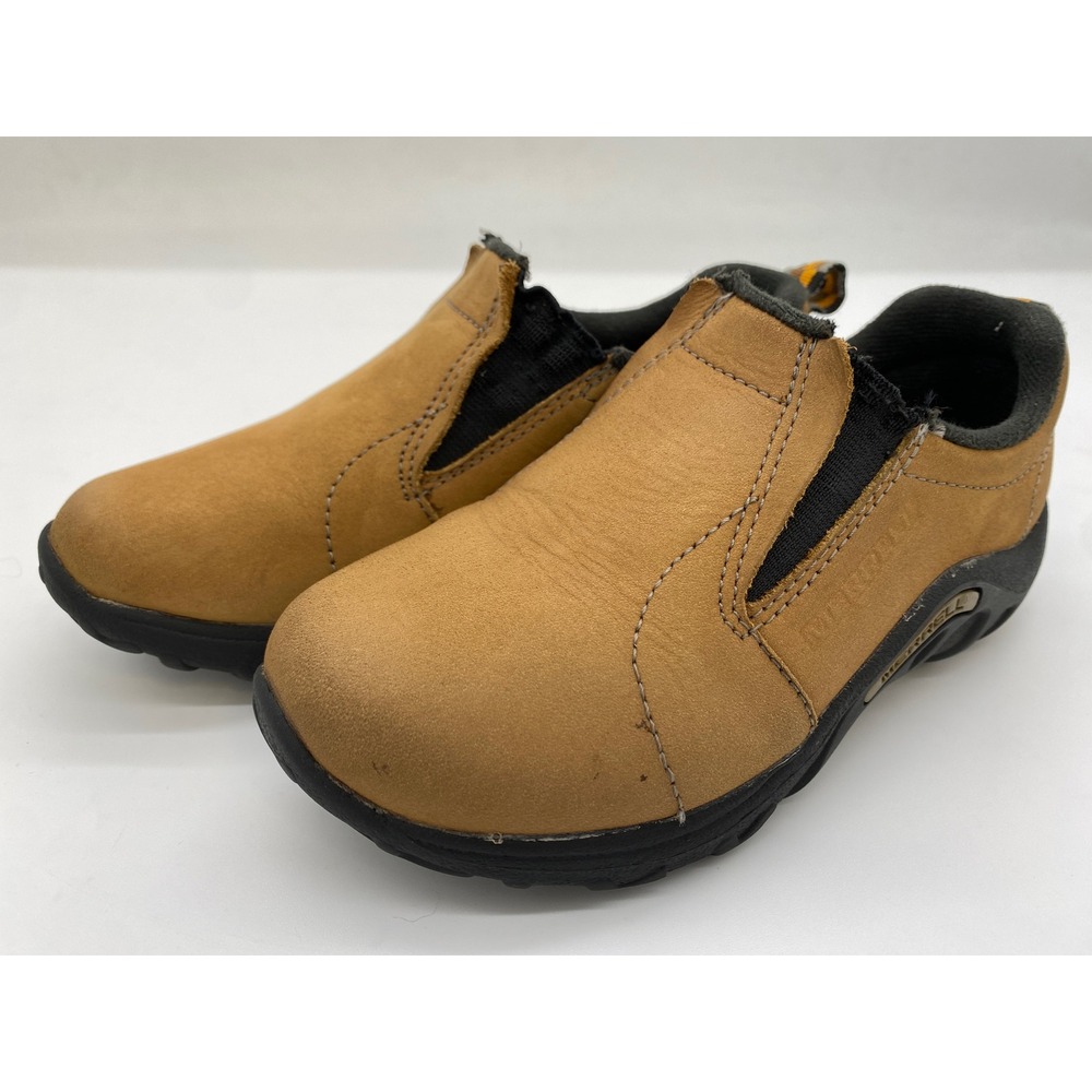Merrell‎ Kids Jungle Moc Tan Suede Slip On Hiking Shoes Brown Kids Size 12.5 - Picture 3 of 9